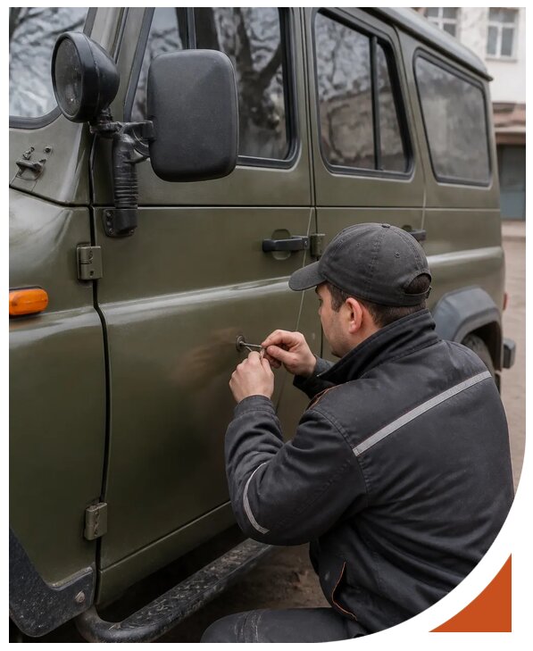 Профессиональное вскрытие автомобиля УАЗ без повреждений в Ялте